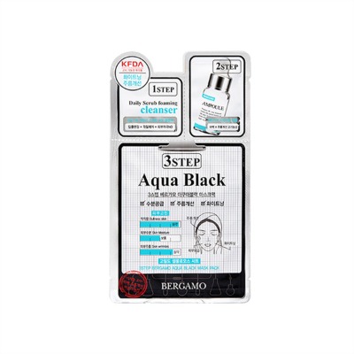 Bergamo 3STEP Aqua Black Mask Pack 10ea
